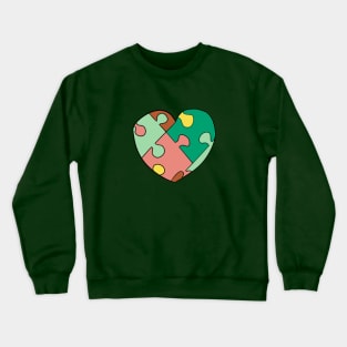 Spring Shades Jigsaw Heart Crewneck Sweatshirt